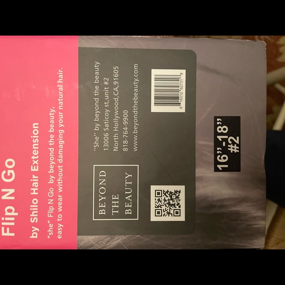 SHE,By Shilo Hair Extension, Flip and Go, Halo hair extension,16-18โ Dark brown - Picture 5 of 13